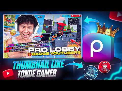 How to make thumbnail like π± tonde gamer in PicsArt | how to make Free fire thumbnail in PicsArt