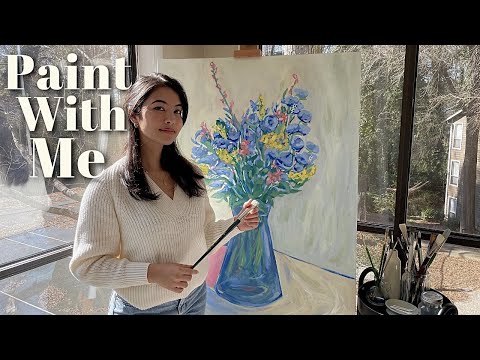 DON'T LET PERFECTIONISM CONTROL YOU 🌿oil paint with me + botanical garden visit ☁️ dreamy art vlog