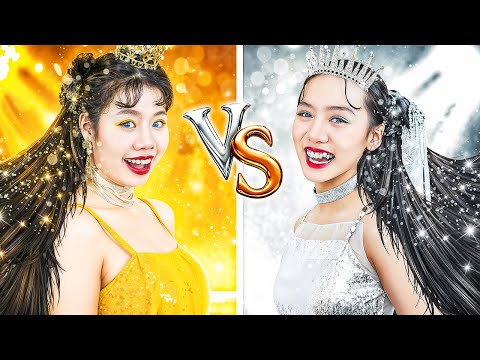 Gold Girl Vs Silver Girl At Royal Makeover Contest! Princess Challenge | Baby Doll Indonesia