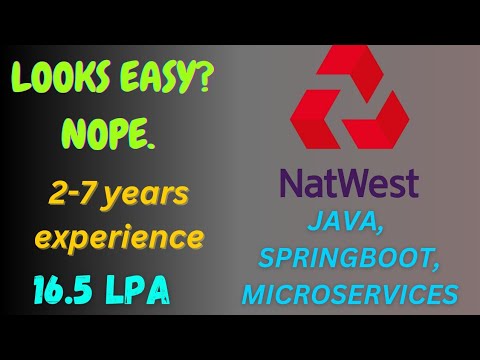 🔔 NatWest Interview Experience | 3-7 Years | Java | Spring Boot | Microservices | Java 8