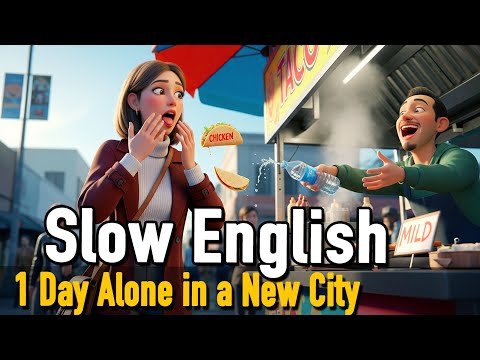 One Day Alone in a New City with NO Phone, NO Help! | A1-A2 English | Daily English Conversation