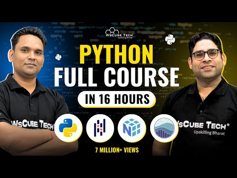 PYTHON Full Course for Beginners in 16 Hour (with Projects + Questions) | Learn Python Tutorial