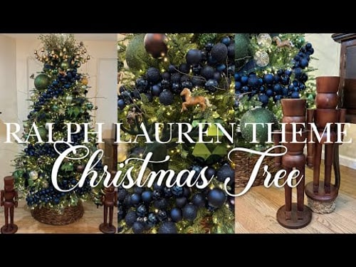 Ralph Lauren Christmas Tree Theme | Blue & Green Equestrian ๐๐ 1 of 6 Trees
