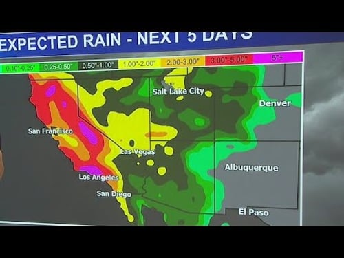 Rainstorm expected during Christmas week