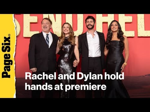 Rachel McAdams and Dylan O'Brien hold hands at the 'Send help' UK premiere