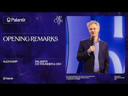 Palantir CEO Alex Karp Opening Remarks | AIPCon 9