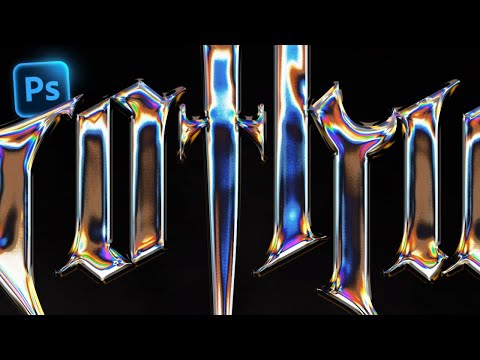 Iridescent Chrome Text Effect in Photoshop