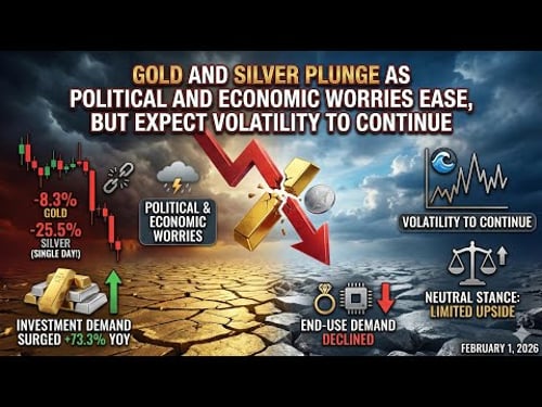 Gold And Silver Plunge As Political And Economic Worries Ease, But Expect Volatility To Continue