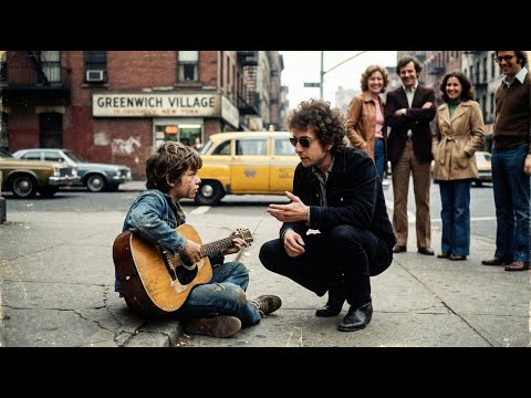 Street Kid Playing Dylan's Song with Broken Guitar—Dylan Stopped Walking and Did THIS