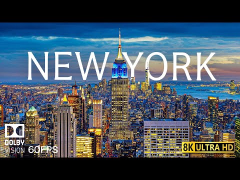 NEW YORK 8K Video Ultra HD With Soft Piano Music - 60 FPS - 8K Nature Film