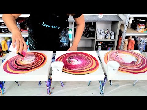3 Unique Paintings | 3 Titanium Whites | | 3 Very Different Results! - Acrylic Pouring Experiment