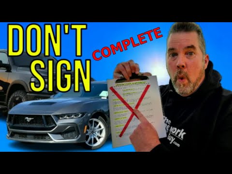 Car Buying Mistakes (Do NOT Sign) Kevin Hunter, The Homework Guy