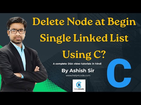16 Delete node at begin | Single linked list using C | #dsa #deletenode #singlelinkedlist