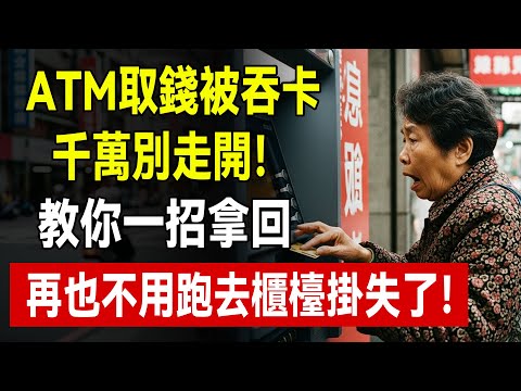 銀行卡被ATM機吞了怎麼辦?千萬別走開!老陳教你一招,90秒自動退卡,不用去櫃檯!#ATM吞卡 #銀行卡安全 #取款機技巧