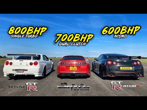 WHEN LEGENDS RACE PT2.. R34 GTR vs DCT SUPRA vs R35 GTR NISMO