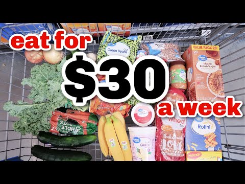 How to eat for $30 a Week from Walmart | EASY Cheap Meal Ideas | Emergency Grocery Budget Shopping