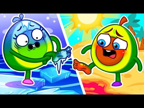 Avocado Baby Take a Bath ππ§Ό Hot vs Cold π€© || Best Cartoons by Pit & Penny Stories π₯β¨ #song