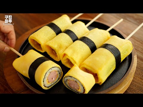 Egg Sushi Hotdog??!! Make Eggs Like This! Delicious! Easy To Eat