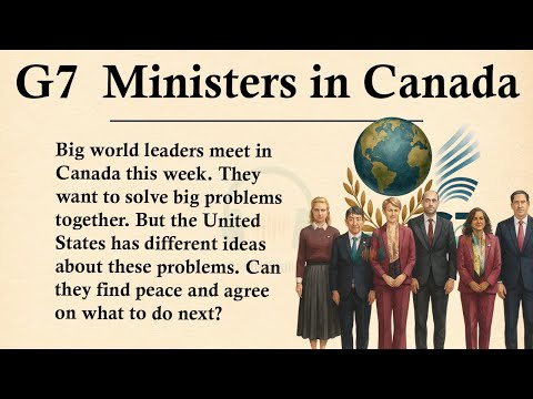 G7 foreign ministers meet in Canada ||🌐Learn English Through Story Level 3 || Graded Reader 🎧