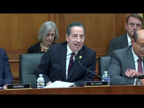 Ranking Member Jamie Raskin opening remarks at antitrust subcommittee hearing