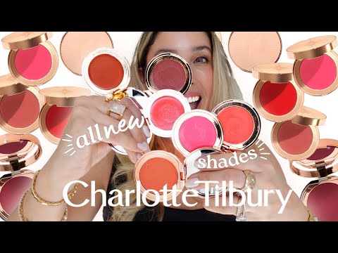 CHARLOTTE TILBURY CREAM BLUSHES : SWATCHES OF ALL THE NEW SHADES OF *ISLAND GLOW LIP & CHEEK TINTS*