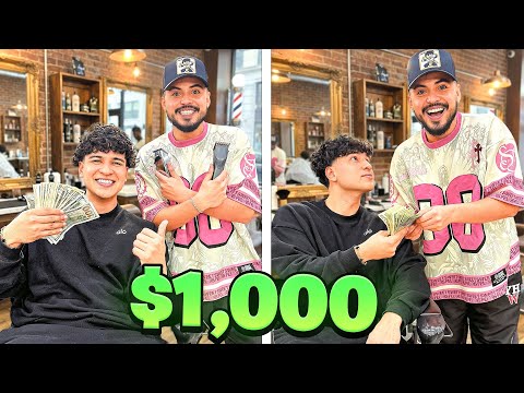 Tipping The WORST BARBER In Los Angeles $1,000! (Happy Birthday @DonBrandom !!!)