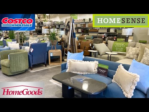 HOME SENSE COSTCO HOMEGOODS FURNITURE SOFAS CHAIRS TABLES SHOP WITH ME SHOPPING STORE WALK THROUGH