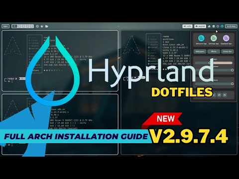 Install ARCH Linux with HYPRLAND profile plus the ML4W Dotfiles 2.9.7.4. THE full installation guide