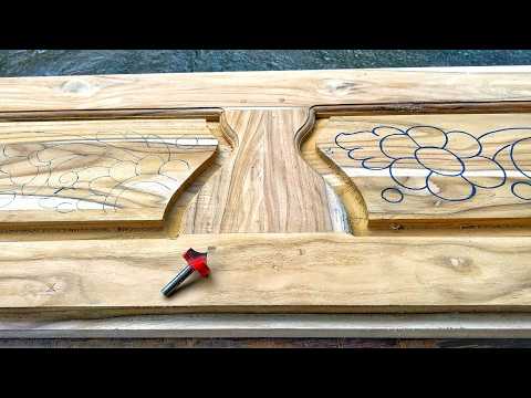 Master skill Router machine wood carving door design