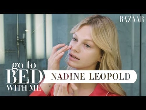 Victoria's Secret Model Nadine Leopold's Nighttime Skincare Routine | Go To Bed With Me