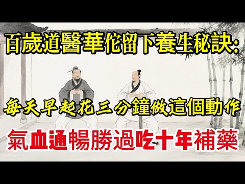 百歲道醫華佗留下養生秘訣:每天早起花三分鐘做這個動作,氣血通暢勝過吃十年補藥|養生|健康人生|老年健康|打坐冥想|道家|佛教 |修心修行|禪悟人生 |南無阿彌陀佛|談佛道安