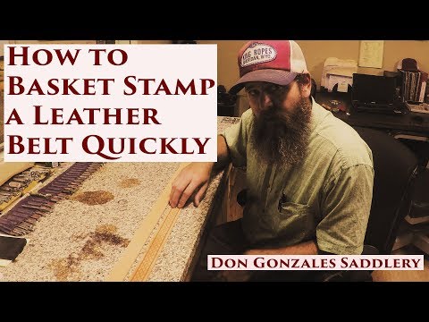 How to Basket Stamp a Leather Belt Quickly