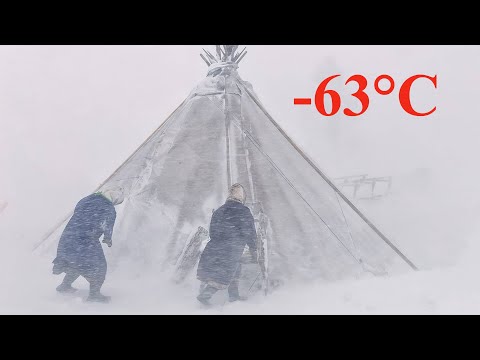 How do people live in the harsh conditions of the Russian North with low temperatures in the tundra?