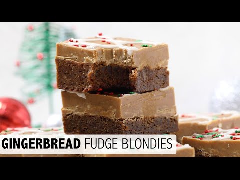 Gingerbread Fudge Blondies