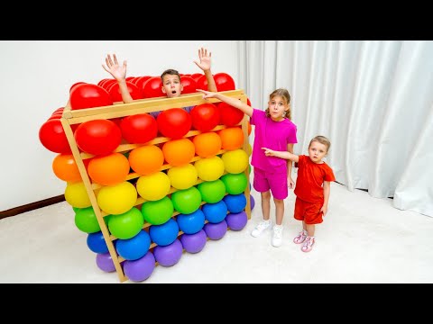 ลูกบาศก์วิเศษกับบอลลูนดอกไม้เต็มไปด้วยสีสัน! 🌈🎈