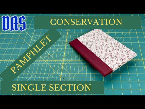 Single Section Conservation Pamphlet // Adventures in Bookbinding