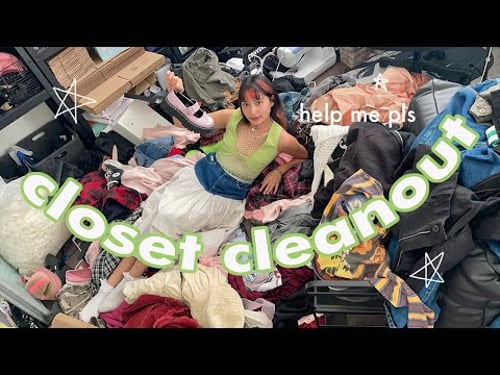 EXTREME CLOSET CLEANOUT // purging + decluttering SOOOOO many clothes!!!