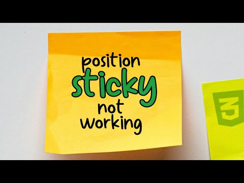 Why is your POSITION:STICKY not working? Two main reasons, with solutions