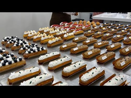 먹기 아까운 비주얼! 부드러움이 넘쳐흐르는 고급 디저트 에클레어 Making luxurious dessert eclair - Koeran street food