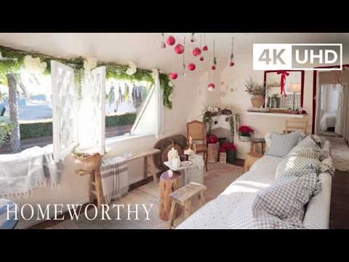 CHRISTMAS HOUSE TOUR | Inside A Fairytale Treehouse Decorated For Christmas | 4K