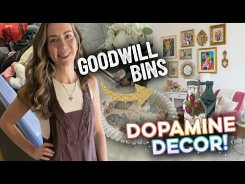 Goodwill Bins Finds to Dopamine Home Decor - Thrift Store Mega Haul and DIY Makeovers
