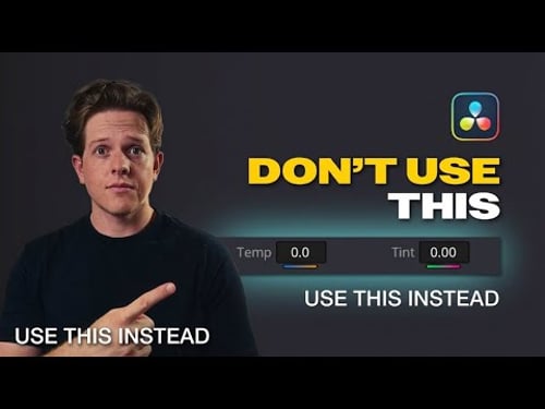 DONβT use TEMP & TINT to White Balance Your Footage in DaVinci Resolve