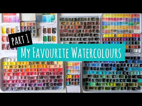 My Whole Professional Watercolour Paint Collection & Swatching My Favourites