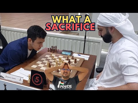 A sacrifice that shocked his opponent | Nodirbek Abdusattorov vs Salem Saleh | Sharjah Masters 2025