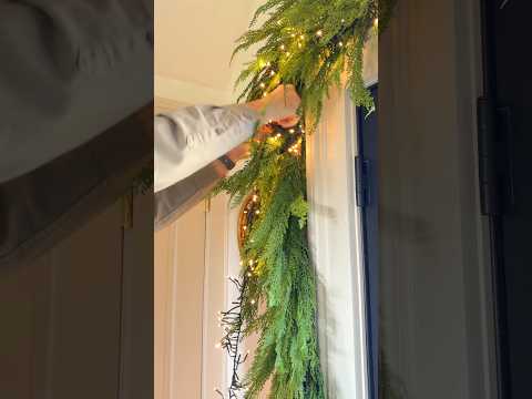 How I hang my garland and add in my favorite cluster lights!