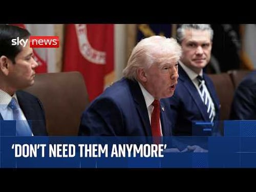 Trump takes aim at UK 'toy' ships in Cabinet meeting with top team