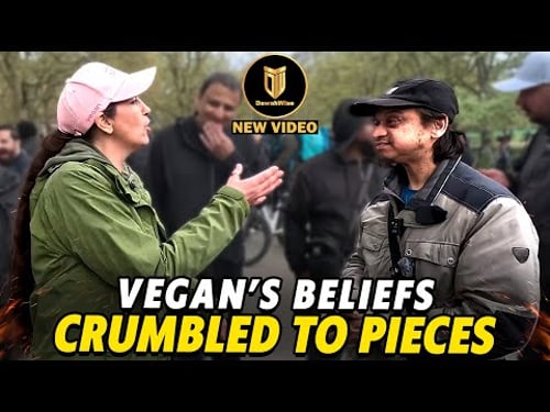 "Open Minded" Vegan Exposed By Muslim | Mansur | Speakers Corner