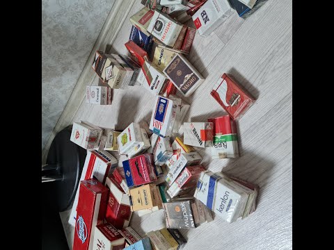 Нашел коробку с полными пачками старых сигарет. Заначка коллекционера сигарет из прошлого!