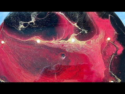 Невероятные огненные часы, заливка эпоксидной смолой техника «Грязный стакан»