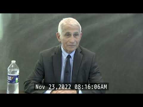 Deposition of Dr. Anthony Fauci, NIAID Director and White House Chief Medical Advisor